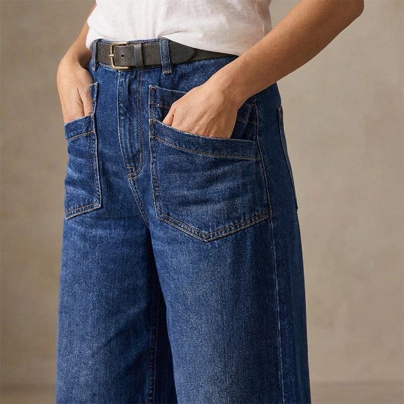 SculptFit – Tummy Control Wide-Leg Jeans