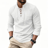 ClassicTie – Men’s Modern Stand Collar Buttoned Shirt