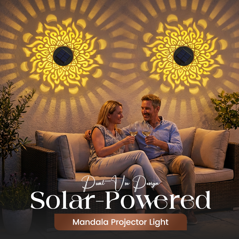 SunMandala – Warm Amber Projection Lamp
