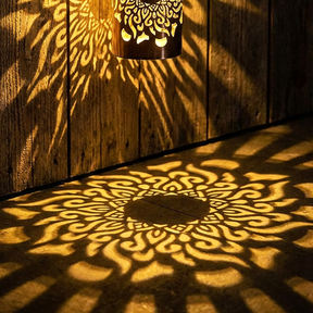 SunMandala – Warm Amber Projection Lamp
