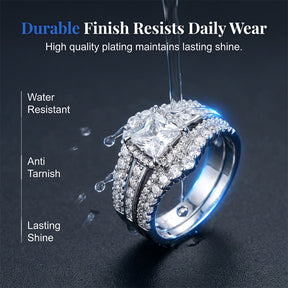 EverShine – Princess Cut Sparkling Zirconia Ring