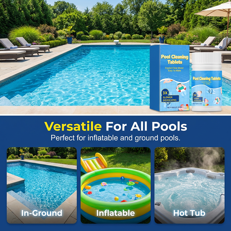 SparklingBlue – Pool Water Purifier Tabs