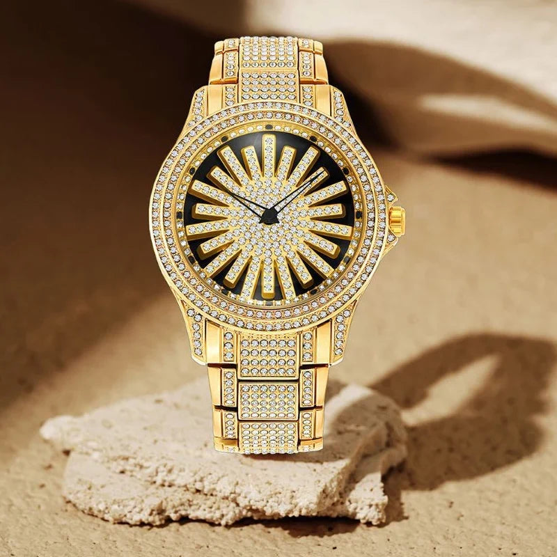 CrownElite – Luxury Rotating Diamond Style Watch