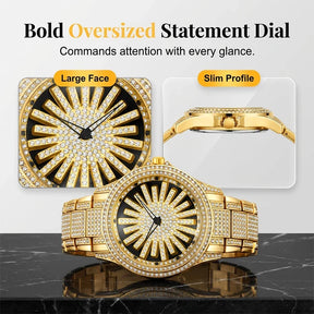 CrownElite – Luxury Rotating Diamond Style Watch