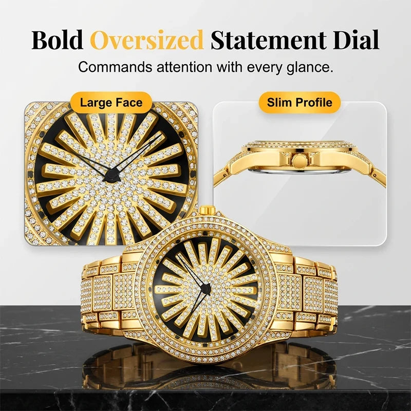 CrownElite – Luxury Rotating Diamond Style Watch