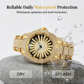 CrownElite – Luxury Rotating Diamond Style Watch