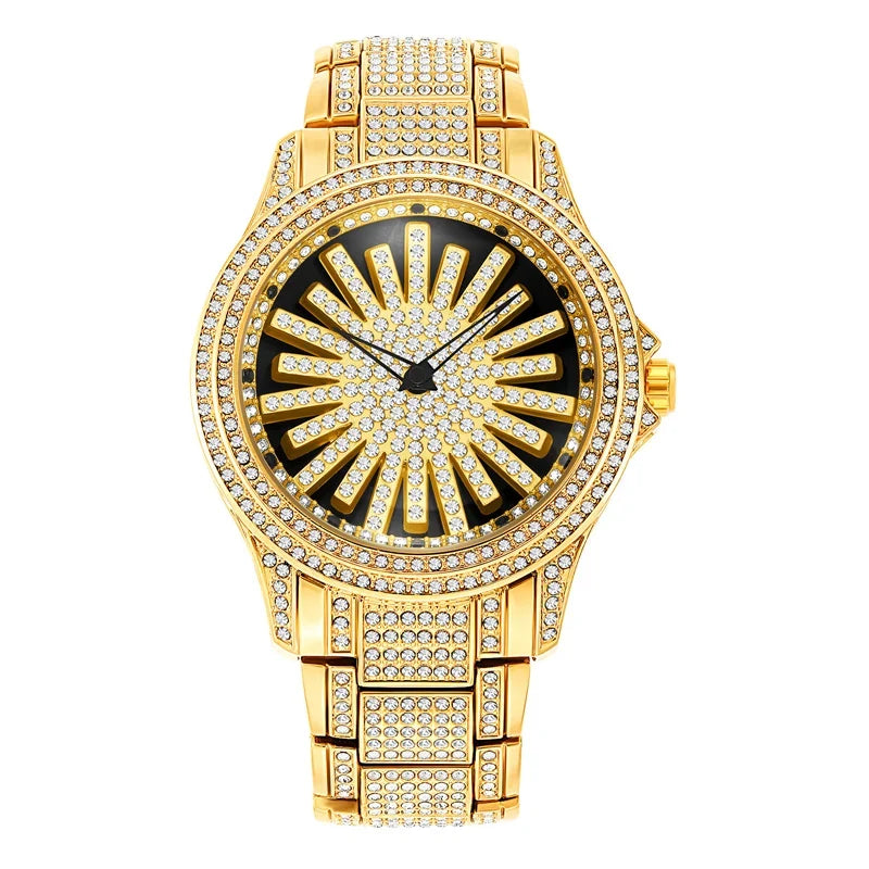 CrownElite – Luxury Rotating Diamond Style Watch