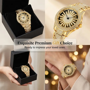 CrownElite – Luxury Rotating Diamond Style Watch