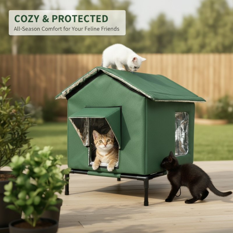 WhiskerHaven – Premium Outdoor Cat House