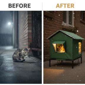 WhiskerHaven – Premium Outdoor Cat House