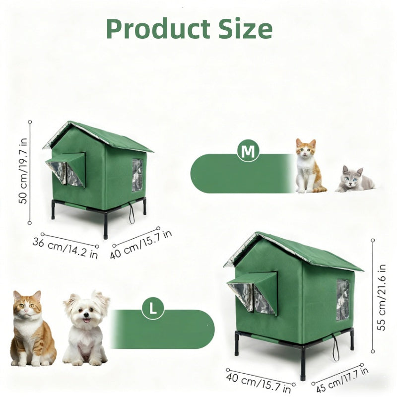 WhiskerHaven – Premium Outdoor Cat House