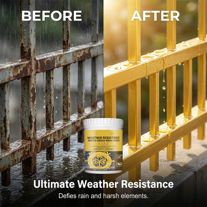 GildoraShield – Weather Resistant Water-Based Gold Paint