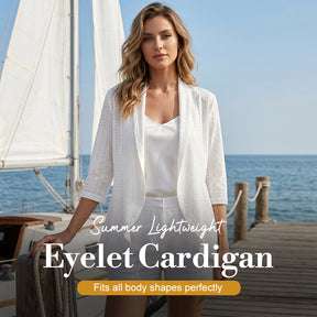 AiryChic – Breathable Summer Eyelet Cardigan