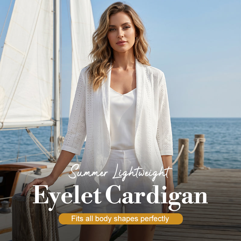 AiryChic – Breathable Summer Eyelet Cardigan