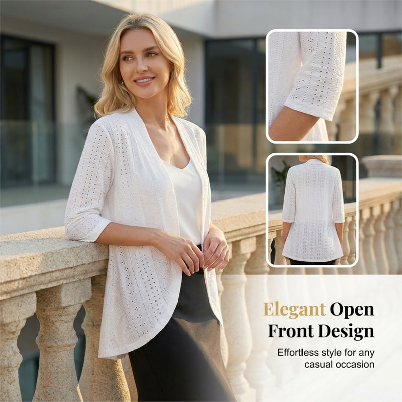 AiryChic – Breathable Summer Eyelet Cardigan
