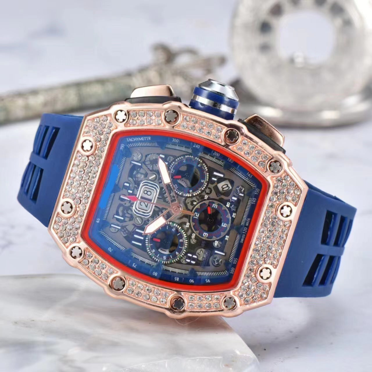 LuxeSpark – Rhinestone Embellished Watch