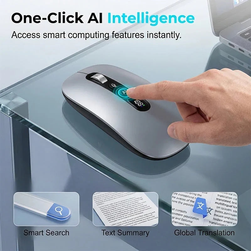 IntelliClick – Smart AI Voice Control Wireless Mouse