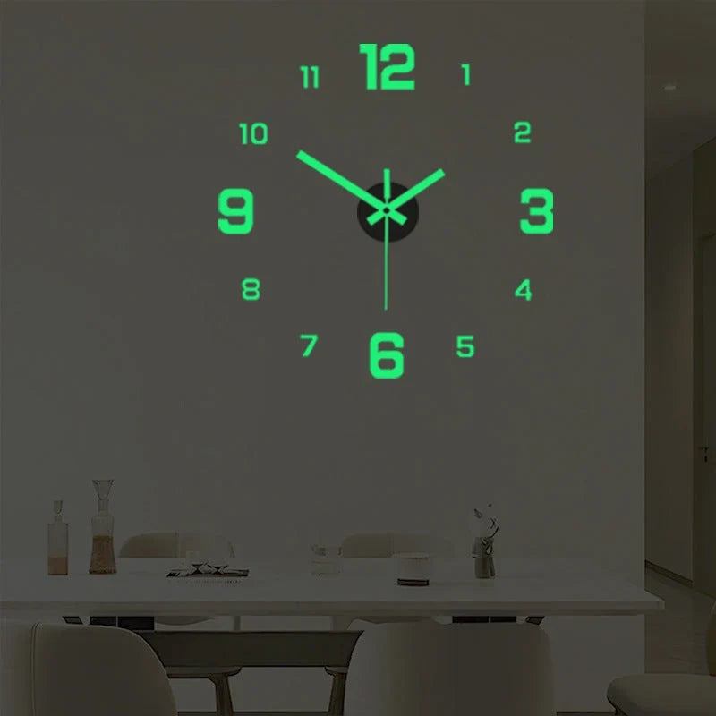 TimeVista – 3D Luminous Acrylic Wall Clock Set