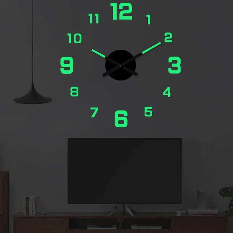TimeVista – 3D Luminous Acrylic Wall Clock Set