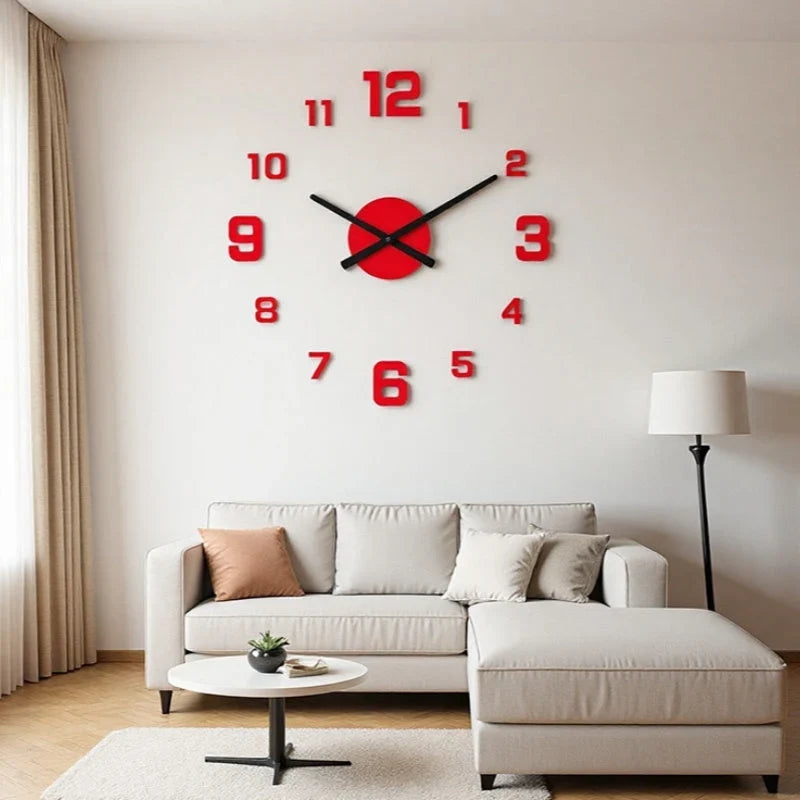 TimeVista – 3D Luminous Acrylic Wall Clock Set