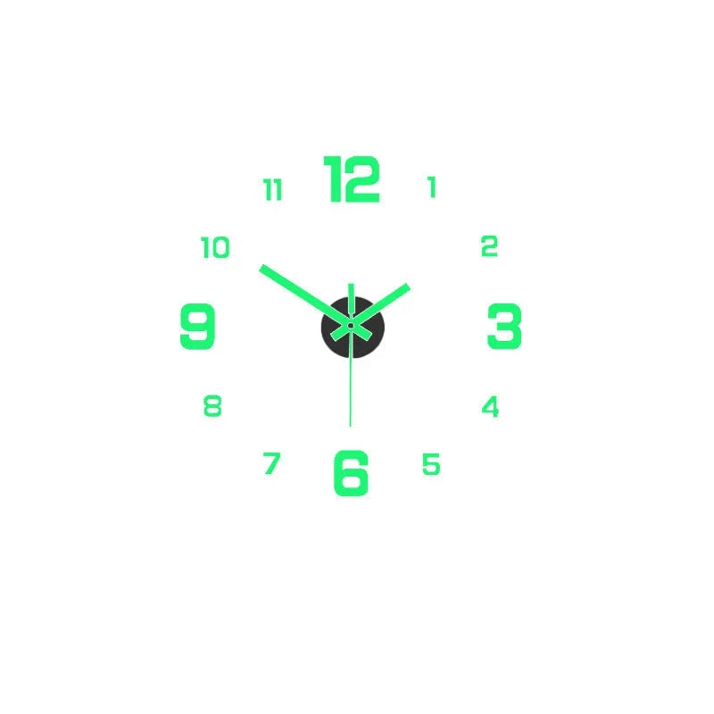 TimeVista – 3D Luminous Acrylic Wall Clock Set