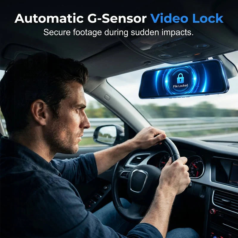 DriveGuard – Dual Lens Rearview Mirror Dash Cam