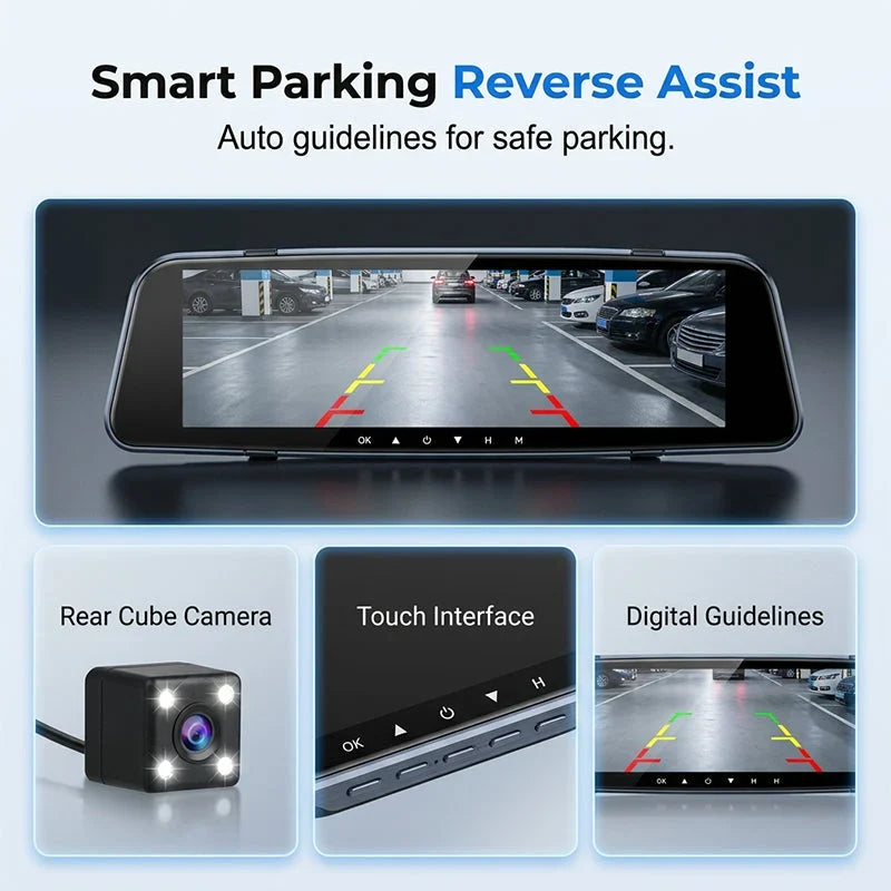 DriveGuard – Dual Lens Rearview Mirror Dash Cam