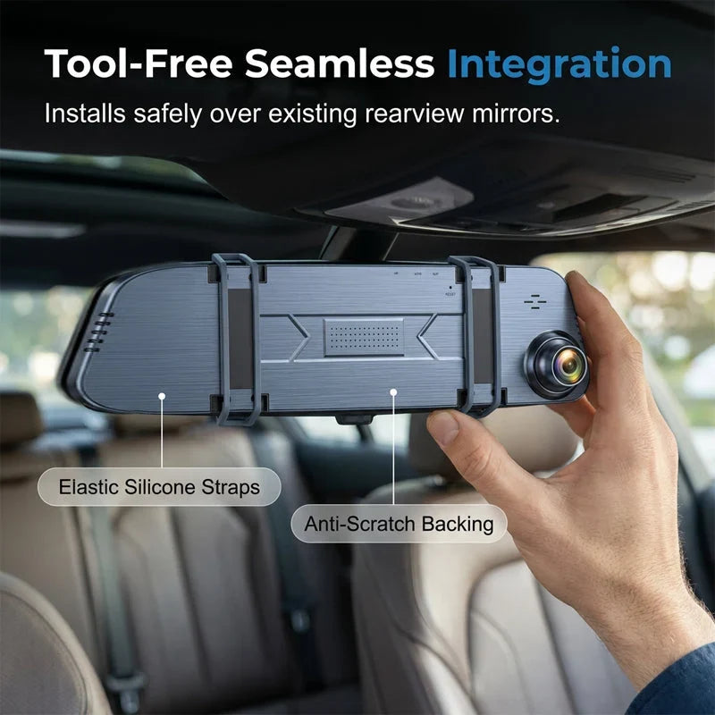 DriveGuard – Dual Lens Rearview Mirror Dash Cam