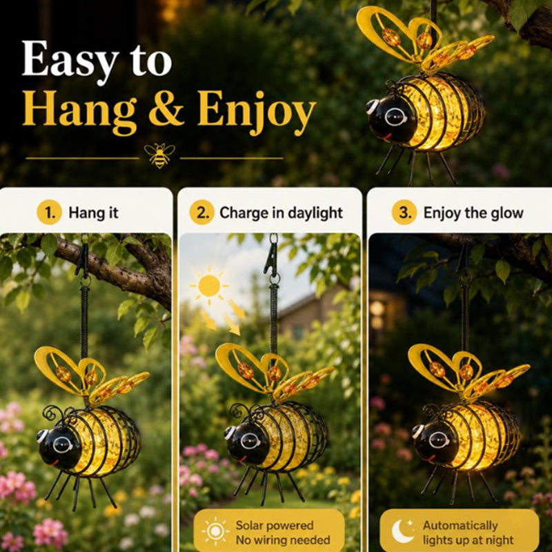 SunnyBee – Hanging Solar Garden Light