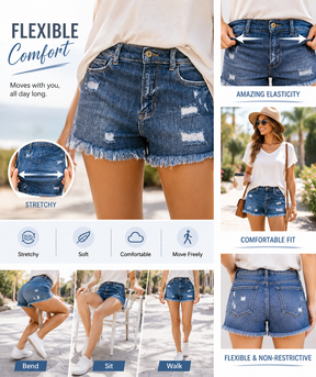 UrbanEase – Women’s Casual Denim Shorts