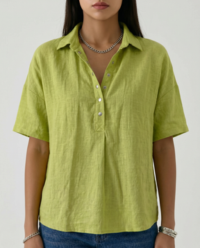 Malin — Linen Relaxed Fit Shirt with Classic Collar