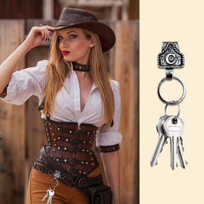 RodeoKey – Western Initial Key Clip