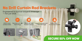 StickHold – No Drill Curtain Rod Brackets