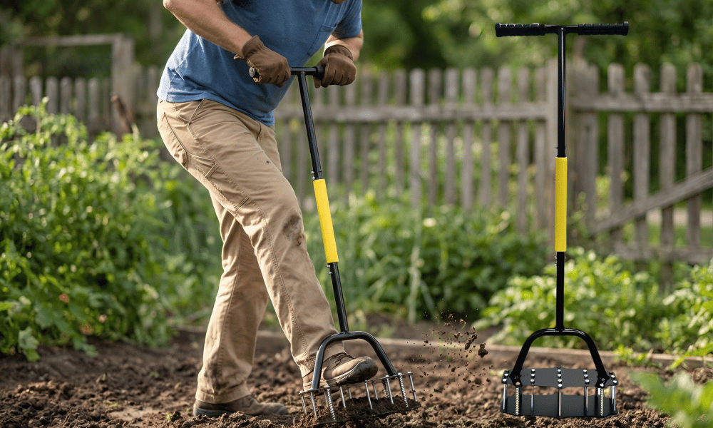 GrassLift – Spring-Loaded Manual Aerator Tool