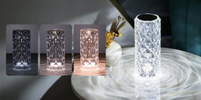 AuraShine – Multi Color Rose Crystal Diamond Lamp