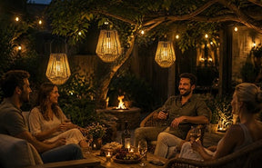SolarNest - Handwoven Rattan Solar Lantern
