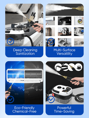 SteamBlaze – 1500W High-Temp Pressurized Handheld Cleaner