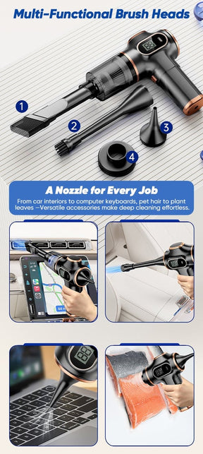 FlexiVac Pro – Deep Suction Car Vacuum