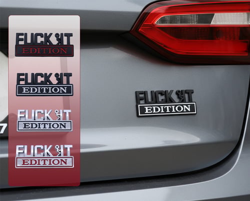 VibeMark – 3D Sticker Emblem “F* IT Edition”