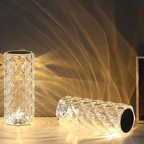 AuraShine – Multi Color Rose Crystal Diamond Lamp