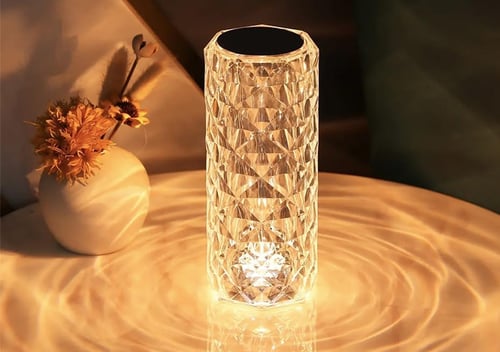 AuraShine – Multi Color Rose Crystal Diamond Lamp