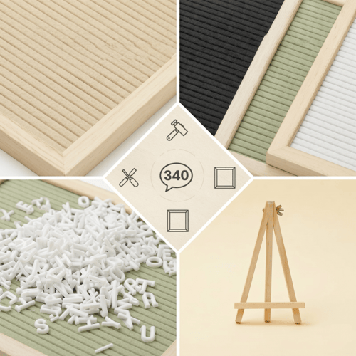 LetterLuxe – Premium Wooden Felt Letter Board