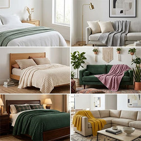 CloudWeave – Breathable Luxury Waffle Blanket