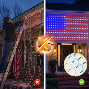 HonorBeam – Outdoor American Flag Net Lights