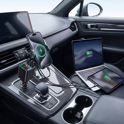 ChargeFlow Pro | 7-in-1 Retractable Car Power Hub