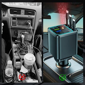 ChargeFlow Pro | 7-in-1 Retractable Car Power Hub