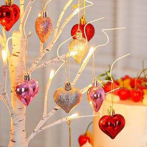 LumiBloom – Heart-Adorned LED Birch Table Decor
