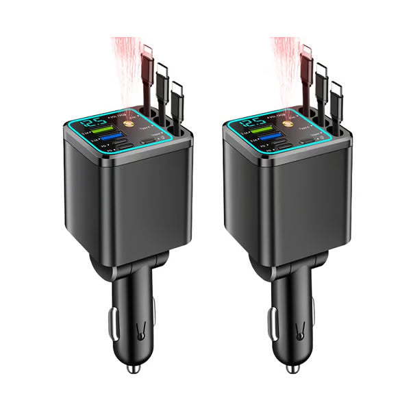 ChargeFlow Pro | 7-in-1 Retractable Car Power Hub