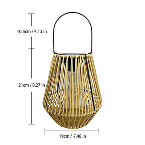 SolarNest - Handwoven Rattan Solar Lantern