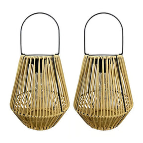 SolarNest - Handwoven Rattan Solar Lantern